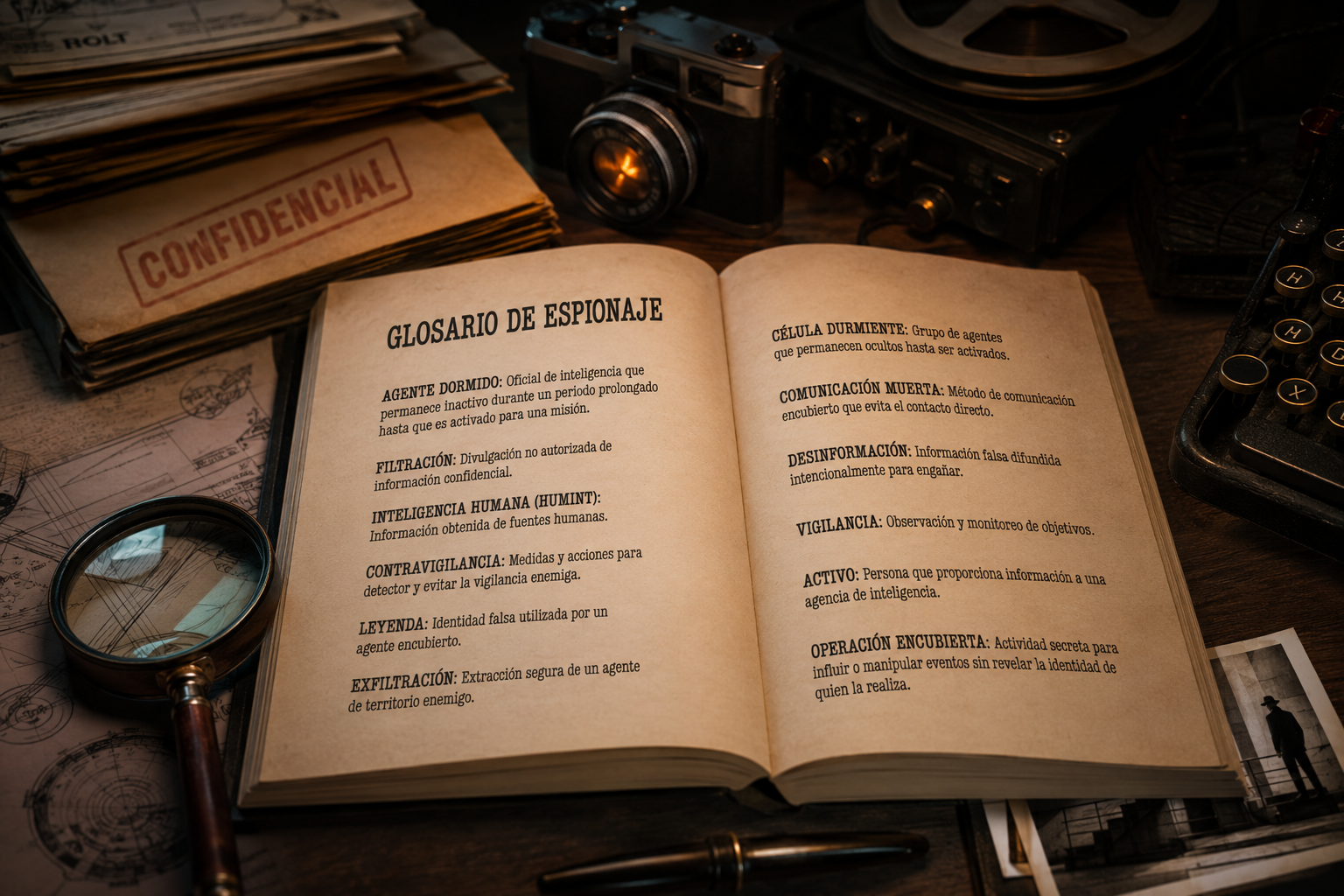 Glosario de espionaje - términos de inteligencia explicados